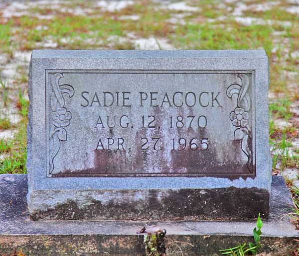 Sadie Peacock Gravestone Photo