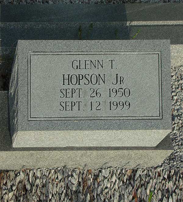 Glenn T. Hopson Gravestone Photo