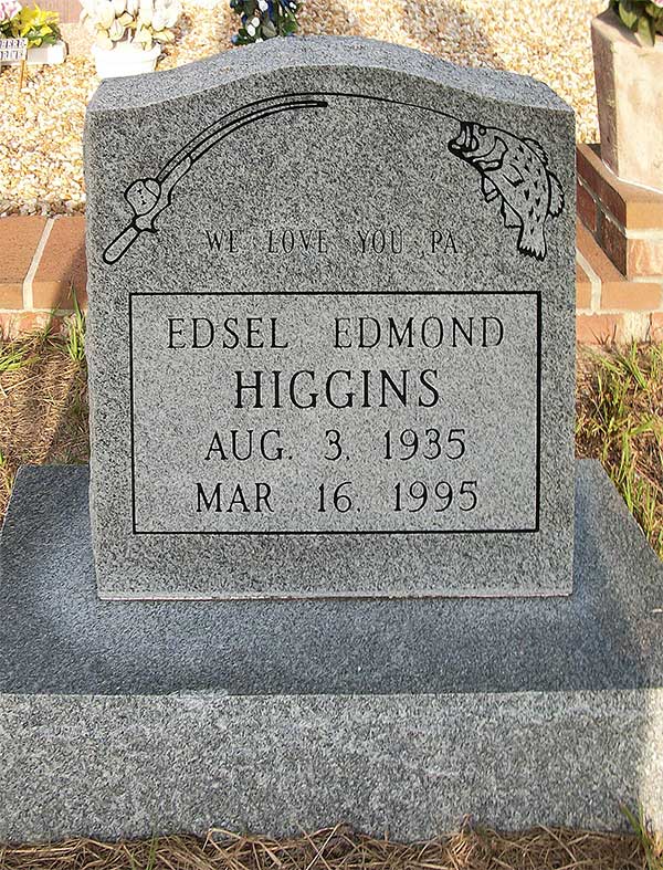 Edsel Edmond Higgins Gravestone Photo