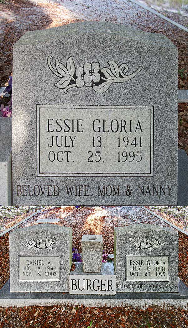 Essie Gloria Burger Gravestone Photo