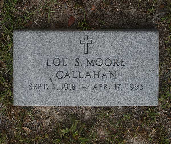 Lou S. Callahan Gravestone Photo