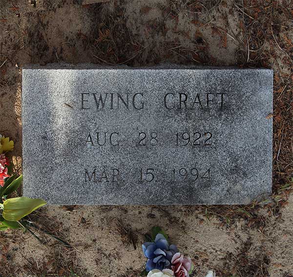 Ewing Craft Gravestone Photo
