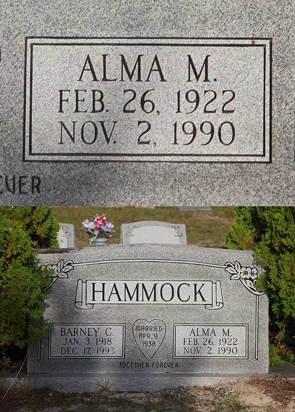 Alma M. Hammock Gravestone Photo