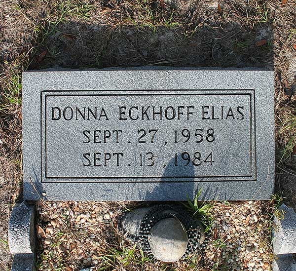 Donna Eckhoff Elias Gravestone Photo
