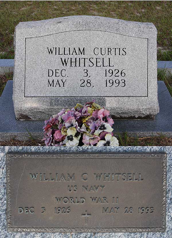 William Curtis Whitsell Gravestone Photo