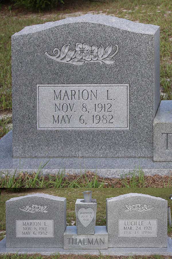 Marion L. Thalman Gravestone Photo