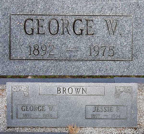 George W. Brown Gravestone Photo