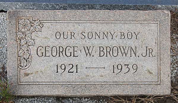 George W. Brown Gravestone Photo