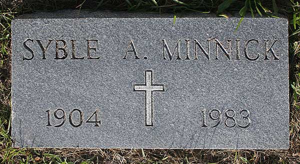 Syble A. Minnick Gravestone Photo