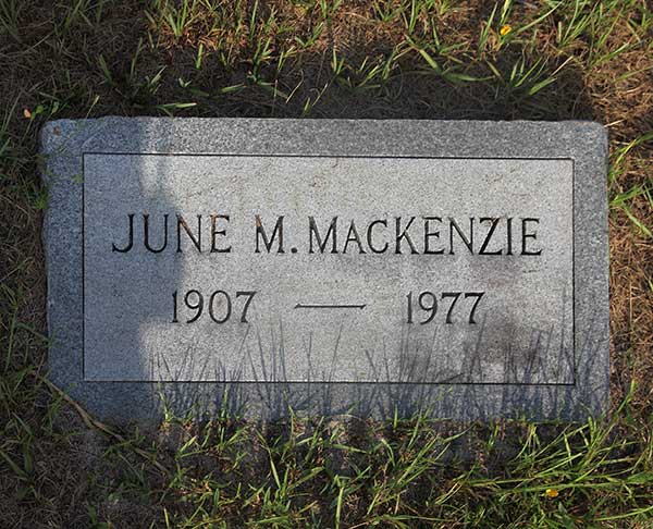 June M. MacKenzie Gravestone Photo