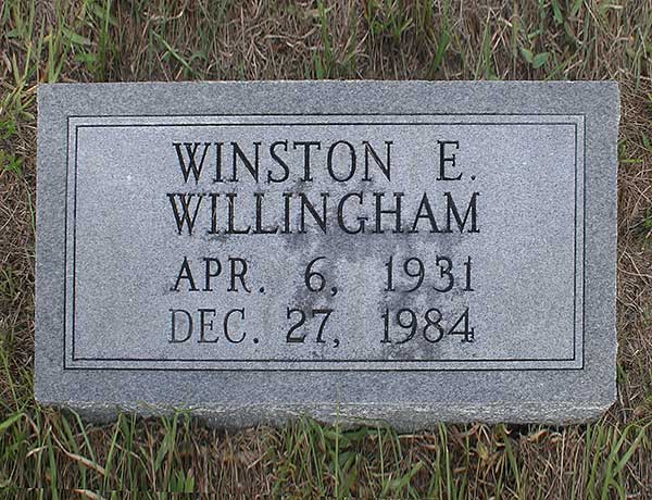 Winston E. Willingham Gravestone Photo