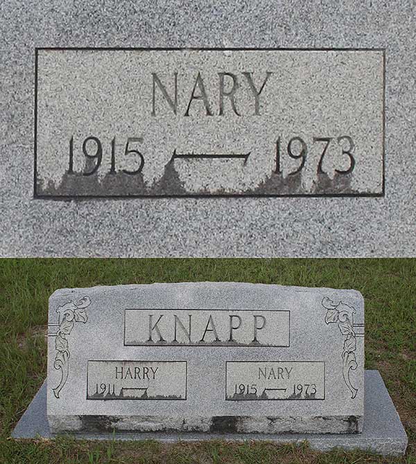 Nary Knapp Gravestone Photo