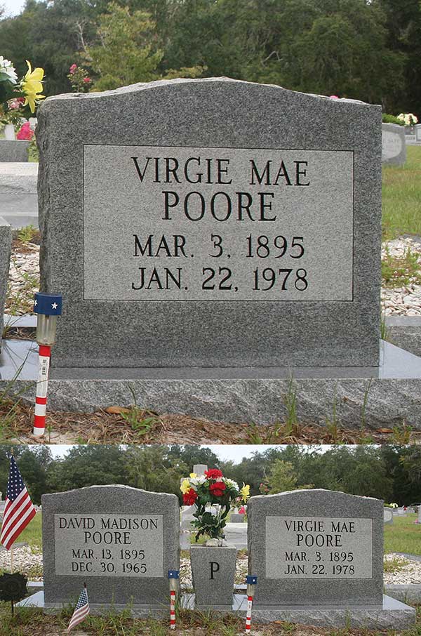 Virgie Mae Poore Gravestone Photo
