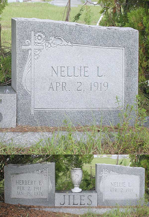 Nellie L. Jiles Gravestone Photo