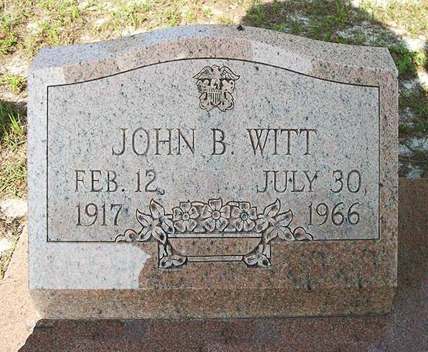 John B. Witt Gravestone Photo