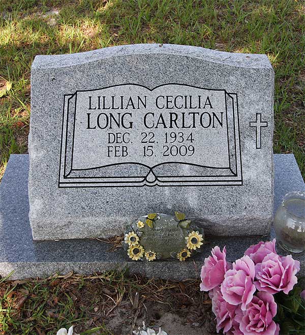 Lillian Cecilia Long Carlton Gravestone Photo