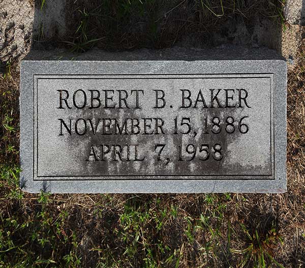 Robert B. Baker Gravestone Photo