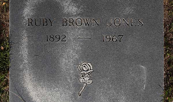 Ruby Brown Jones Gravestone Photo