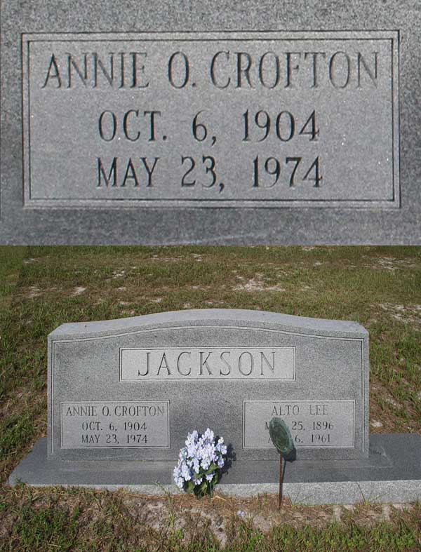 Annie O. Crofton  Gravestone Photo