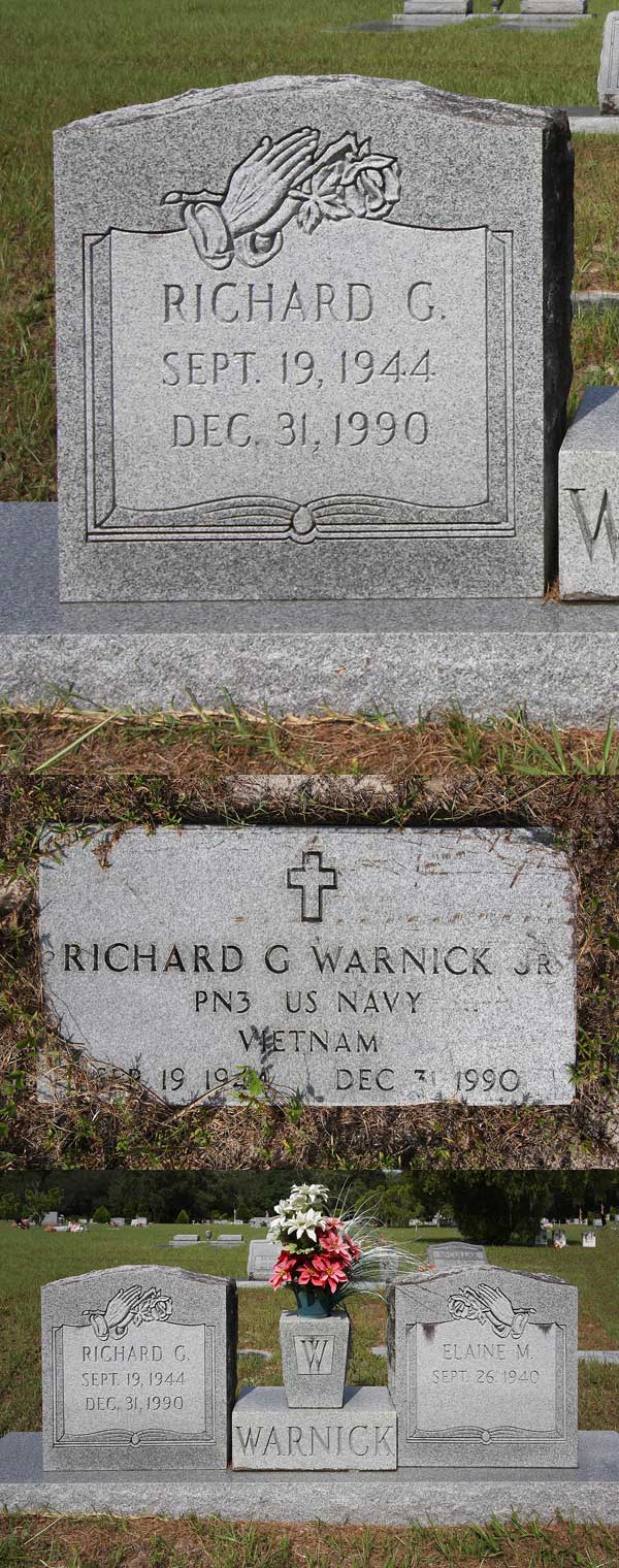 Richard G. Warnick Gravestone Photo