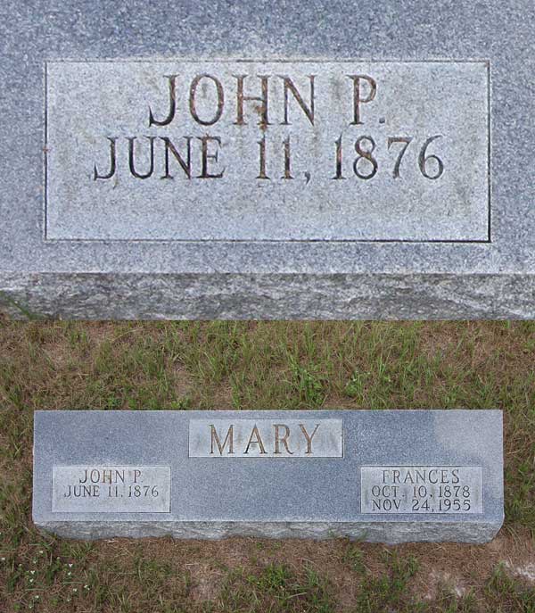 John P. Mary Gravestone Photo