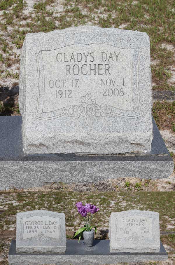 Gladys Day Rocher Gravestone Photo