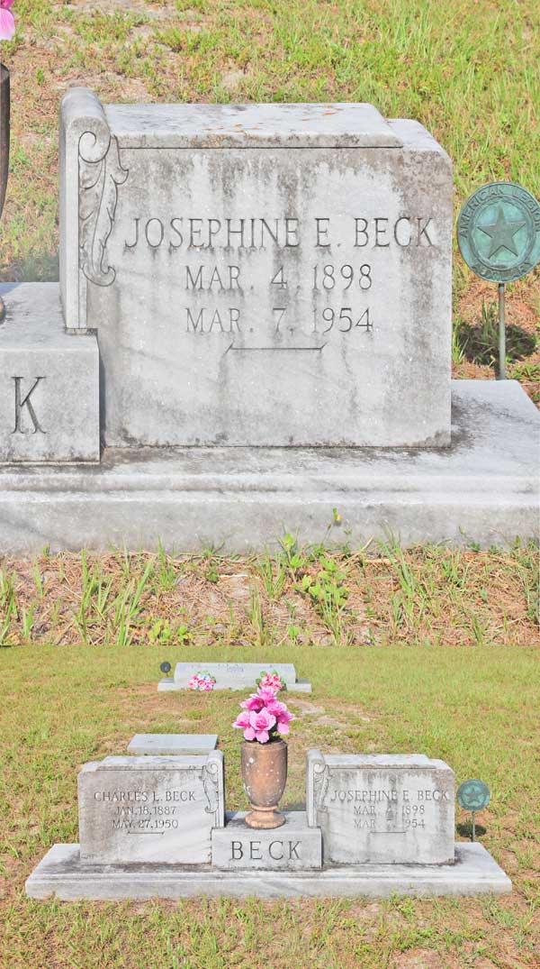 Josephine E. Beck Gravestone Photo