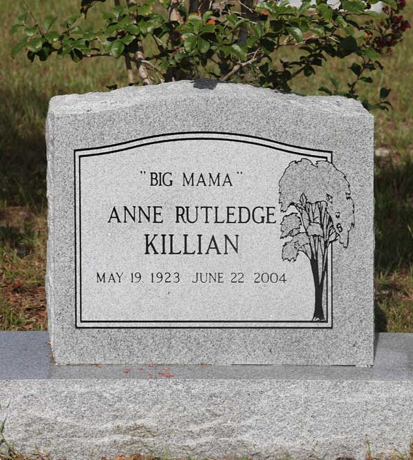 Anne Rutledge Killian Gravestone Photo