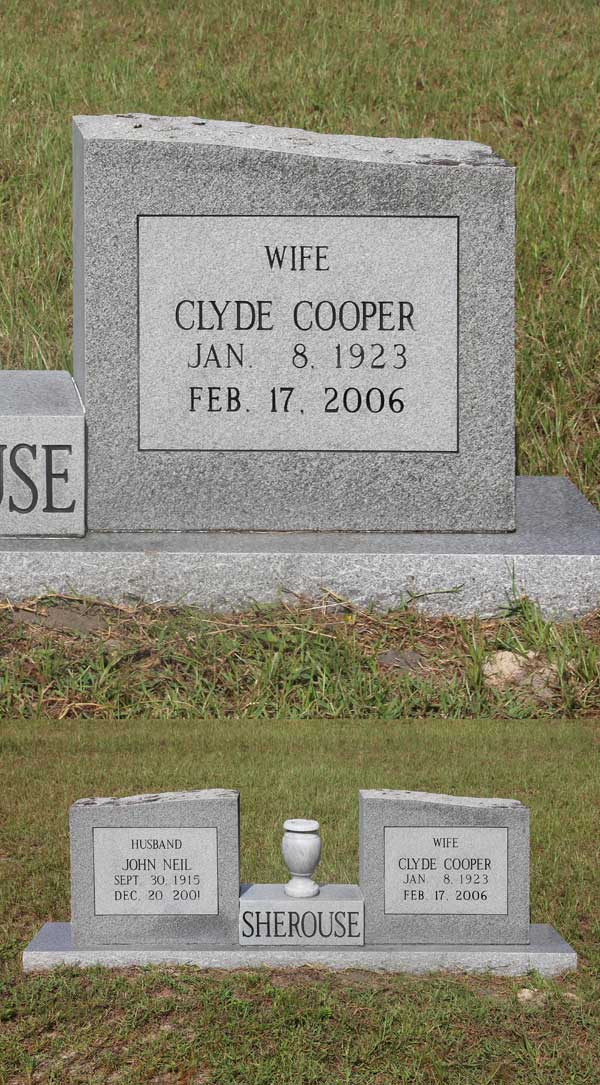 Clyde Cooper Sherouse Gravestone Photo