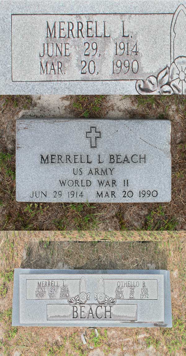 Merrell L. Beach Gravestone Photo