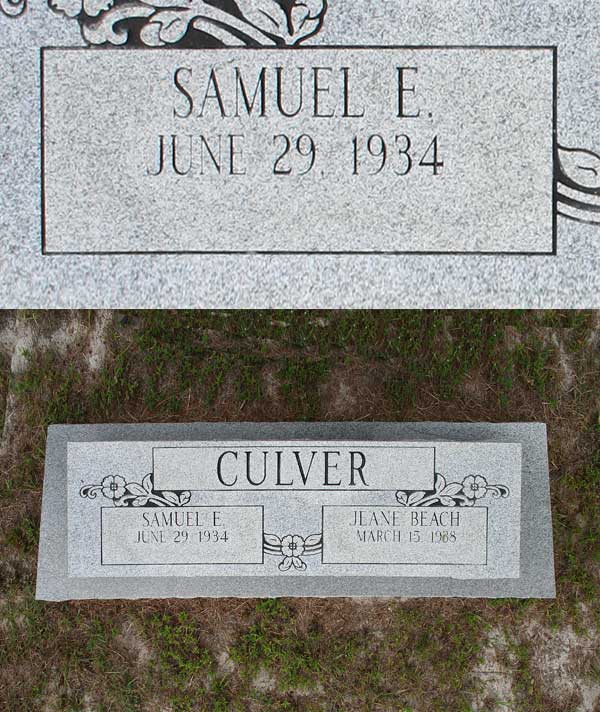 Samuel E. Culver Gravestone Photo