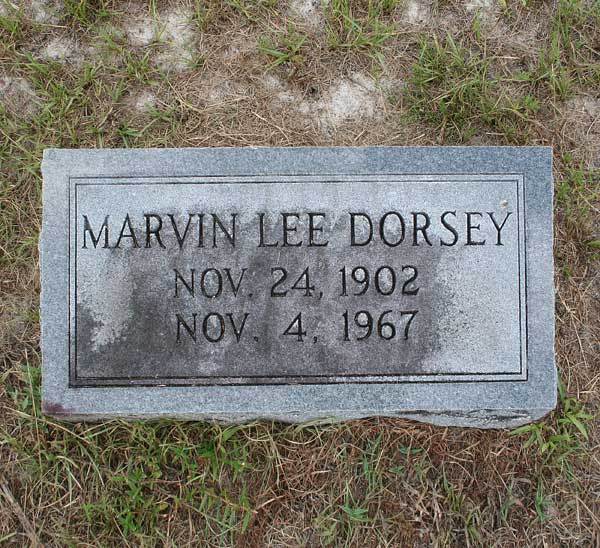 Marvin Lee Dorsey Gravestone Photo