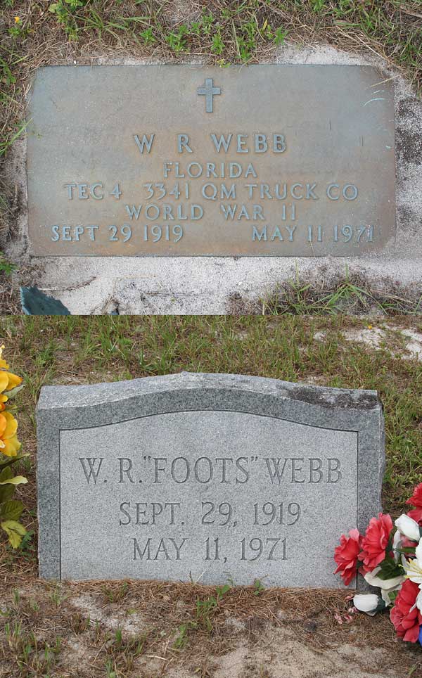 W.R. Webb Gravestone Photo