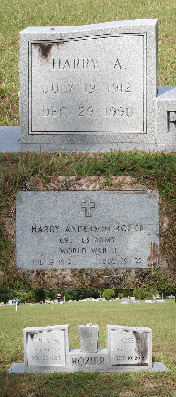 Harry Anderson Rozier Gravestone Photo