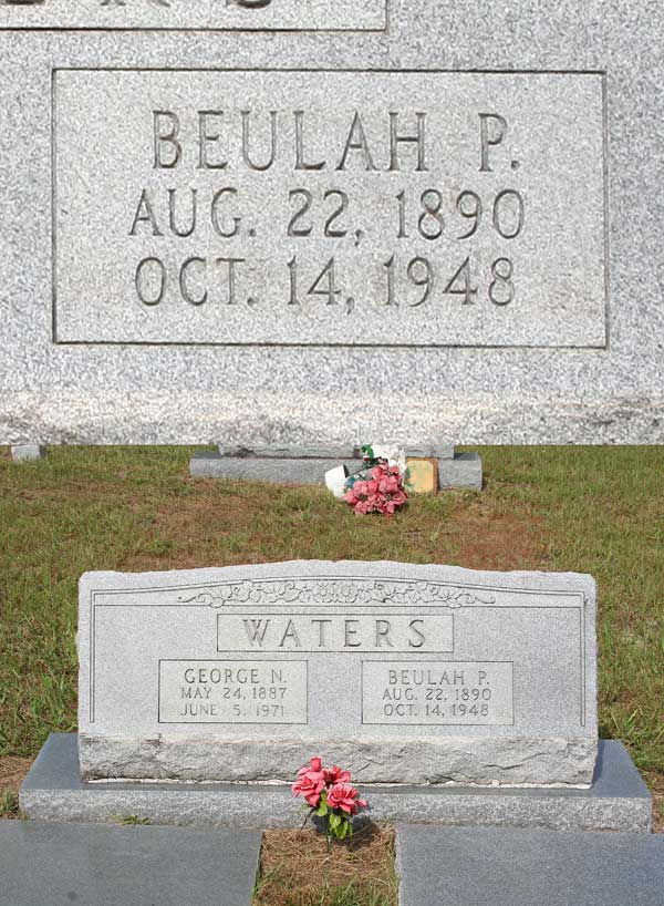 Beulah P. Waters Gravestone Photo