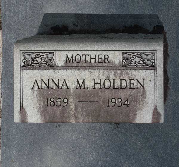 Anna M. Holden Gravestone Photo