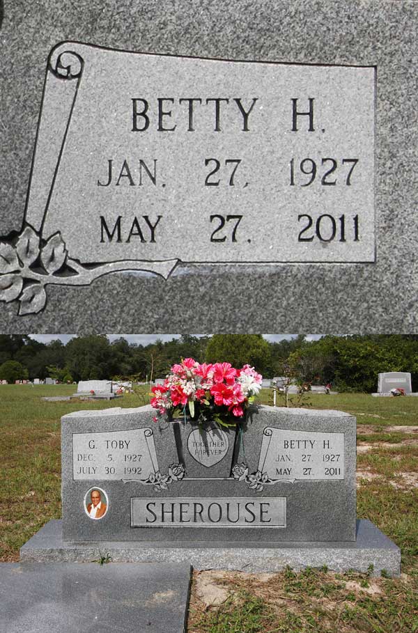 Betty H. Sherouse Gravestone Photo