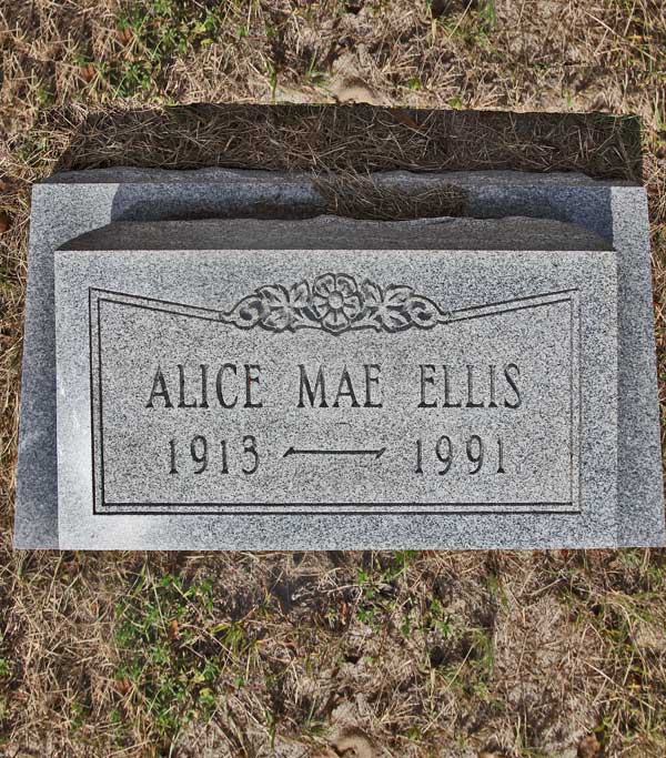 Alice Mae Ellis Gravestone Photo