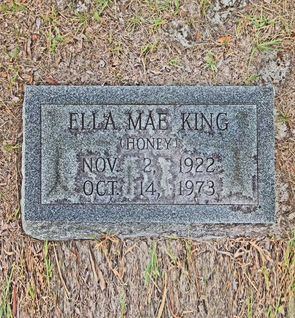 Ella Mae King Gravestone Photo
