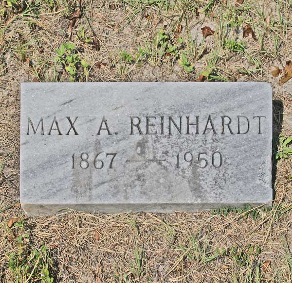 Max A. Reinhardt Gravestone Photo