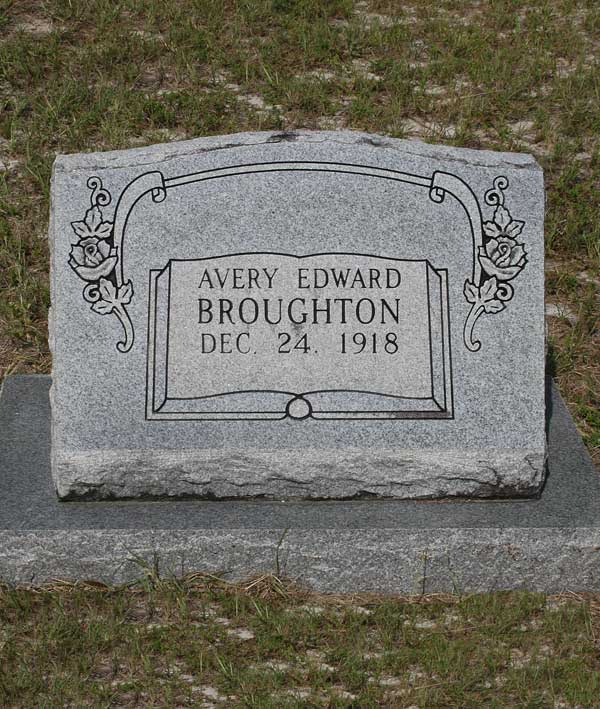 Avery Edward Broughton Gravestone Photo