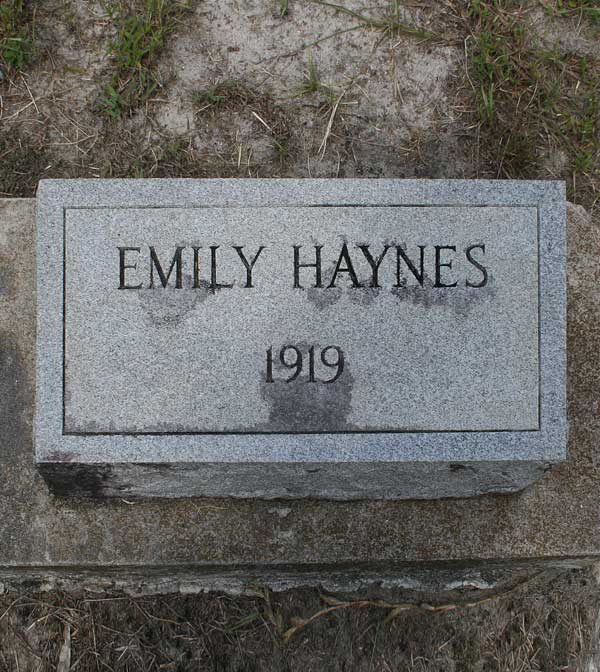 Emily Haynes Gravestone Photo