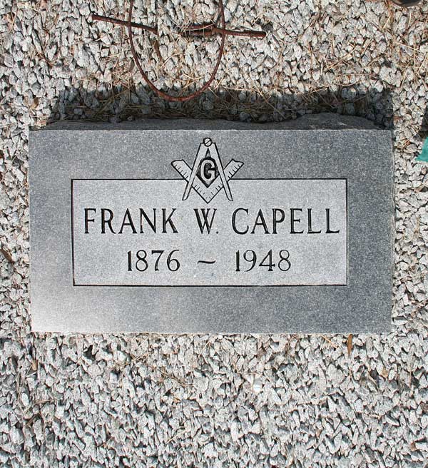 Frank W. Capell Gravestone Photo