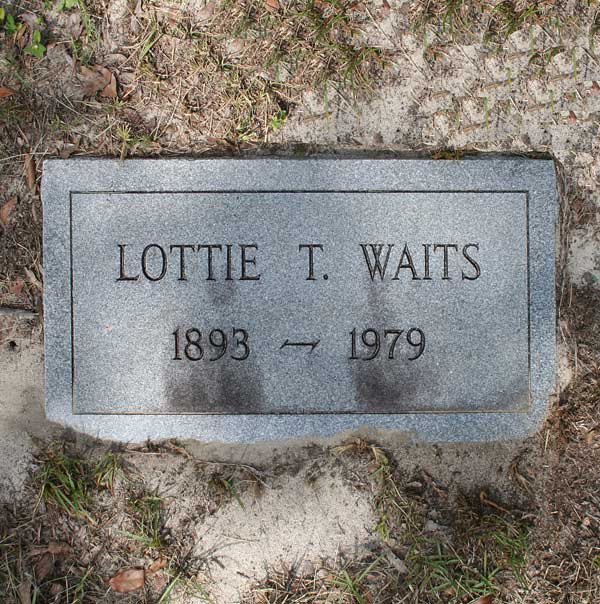 Lottie T. Waits Gravestone Photo