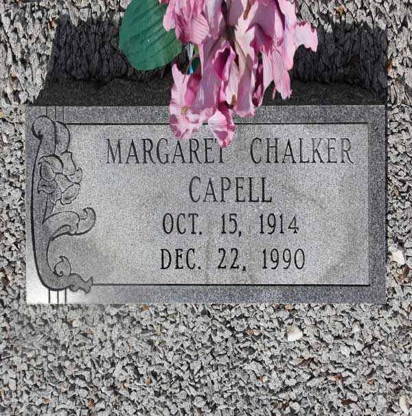 Margaret Chalker Capell Gravestone Photo