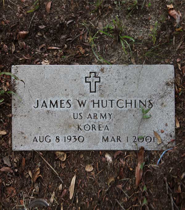 James W. Hutchins Gravestone Photo