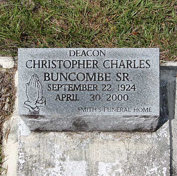 Christopher Charles Buncombe Gravestone Photo