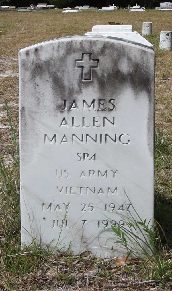 James Allen Manning Gravestone Photo