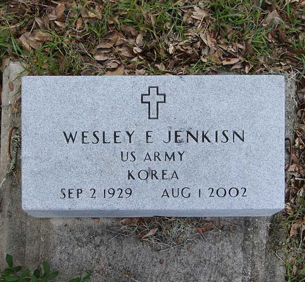 Wesley E. Jenkins Gravestone Photo