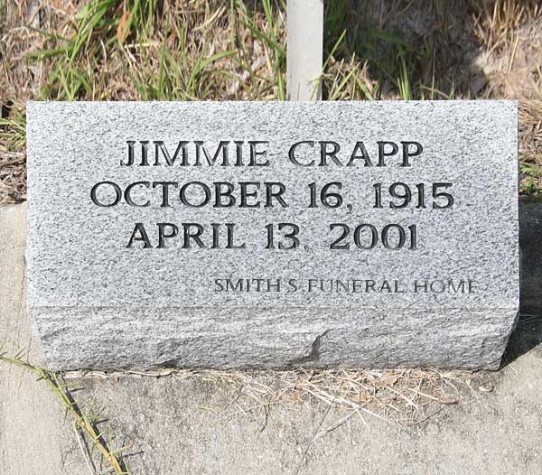 Jimmie Crapp Gravestone Photo